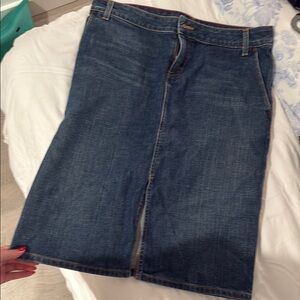 J. Crew: Vintage Denim Midi Skirt